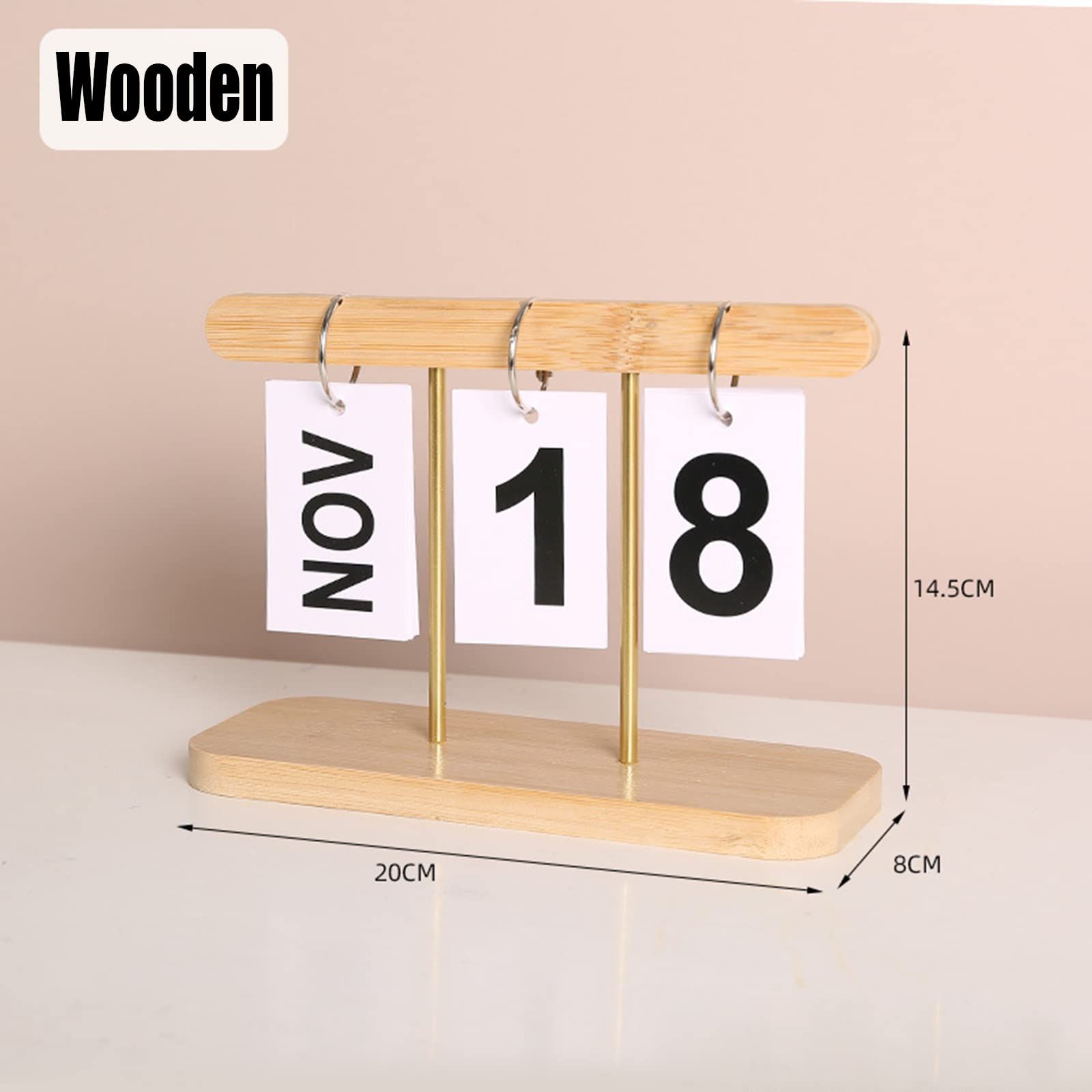 Perpetual Daily Flip Calendar for Desk Reusable Office Desktop Decor Home view 2