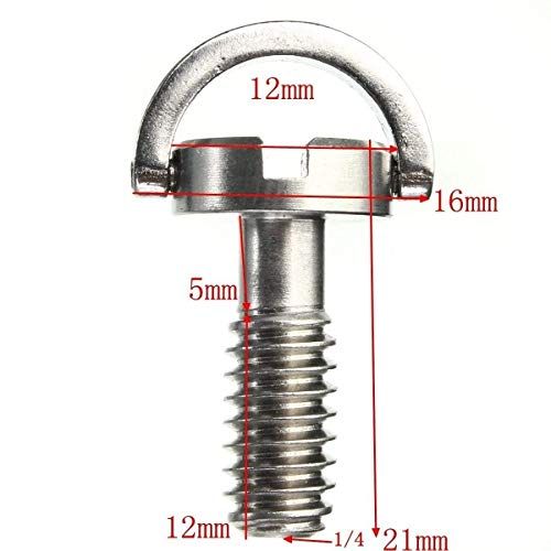 Stainless Steel Flat Head D Shaft D Ring 1/4" Mounting Screw Adapter for view 2