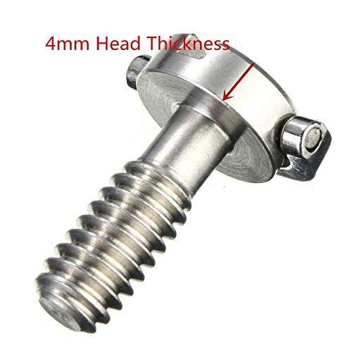 Stainless Steel Flat Head D Shaft D Ring 1/4" Mounting Screw Adapter for view 3