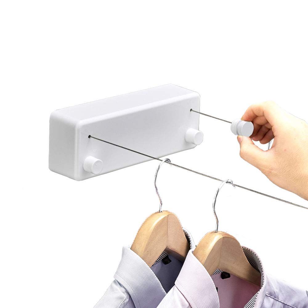 Portable Clothes Line Retracting Outdoors — image 1