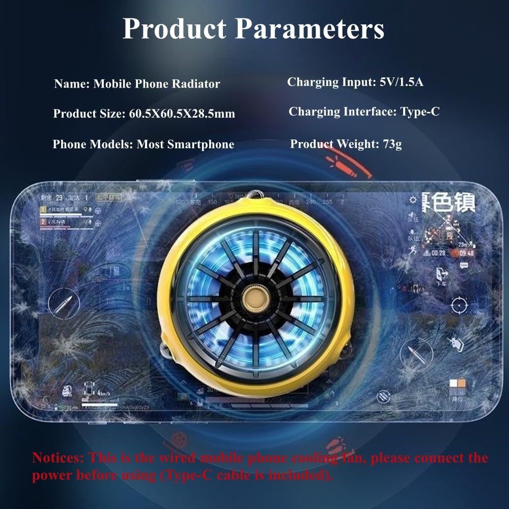 Mobile Phone Cooler - Portable Magnetic Cellphone Cooling Fan Smartphone view 2