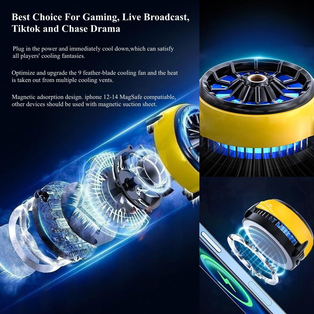 Mobile Phone Cooler - Portable Magnetic Cellphone Cooling Fan Smartphone view 5