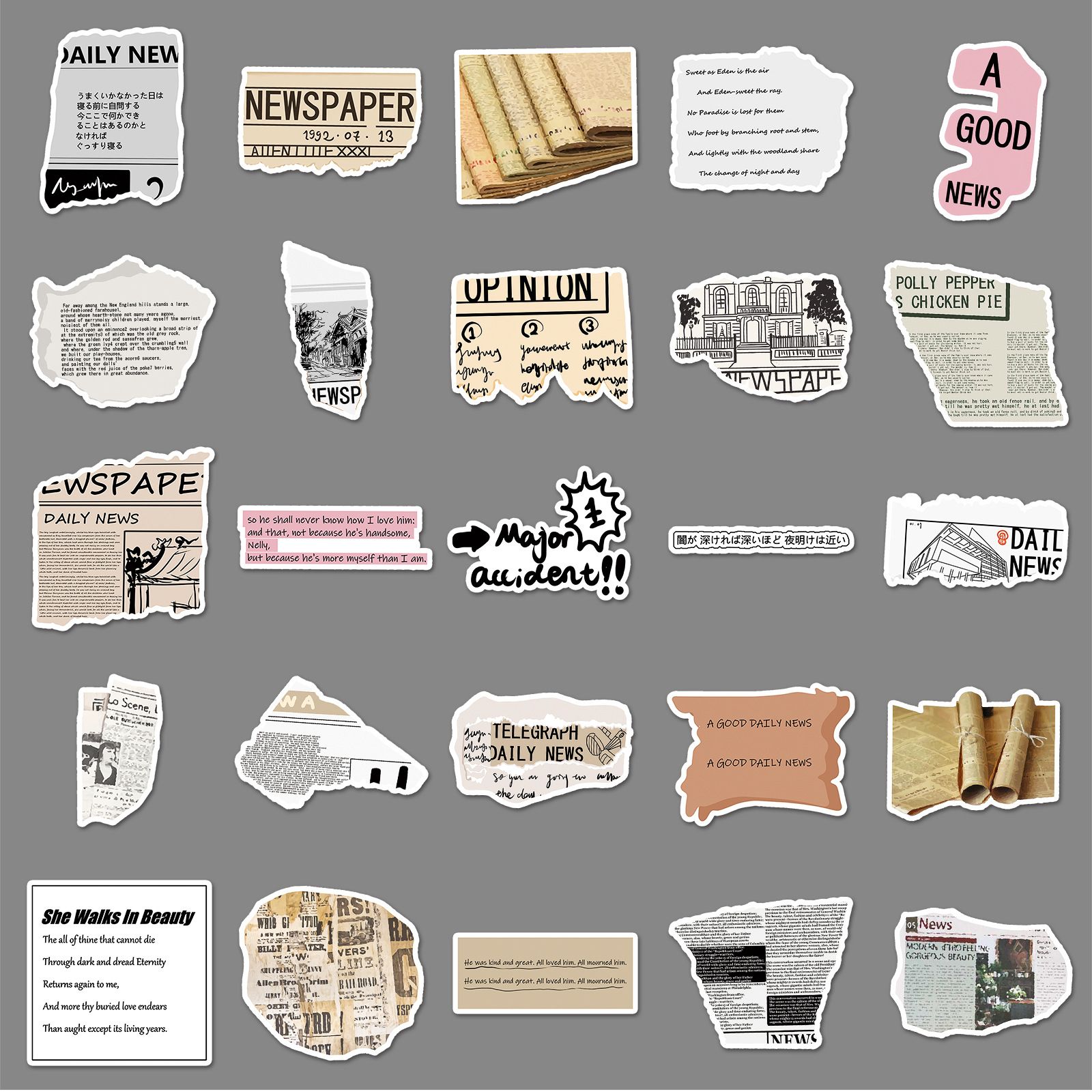 Stickers Aesthetic Waterproof Laptop Stickers Decals for Water Bottle Vintage view 3