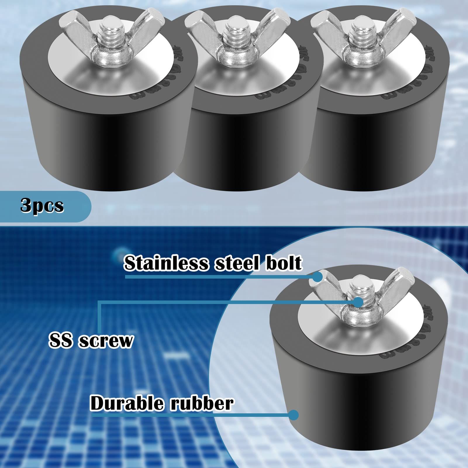 3 Pack Swimming Pool Winterizing Plugs 1.5in Pool Plugs Pool Return Line Plugs view 3