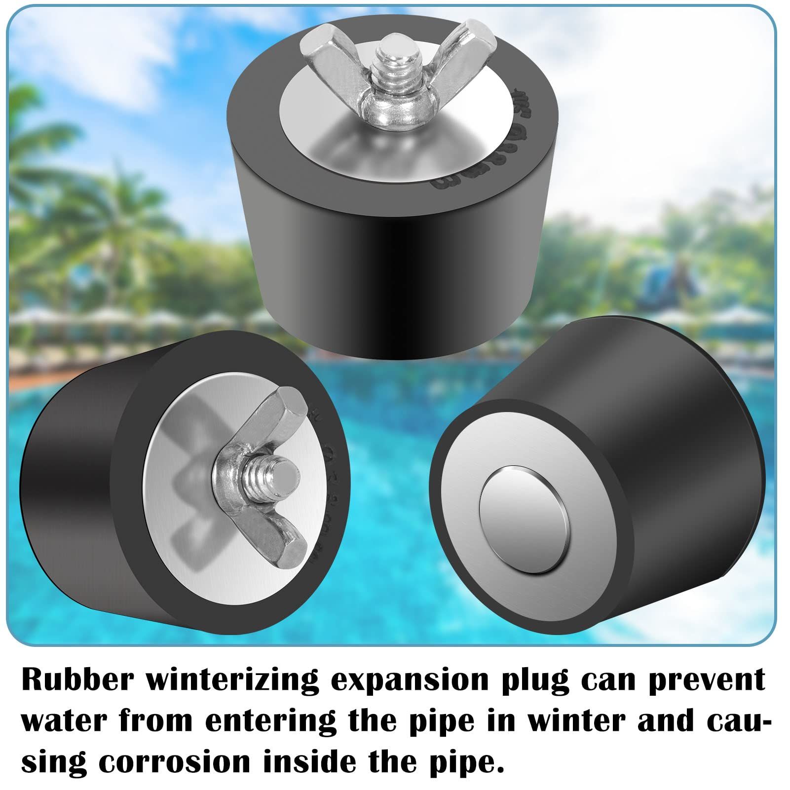 3 Pack Swimming Pool Winterizing Plugs 1.5in Pool Plugs Pool Return Line Plugs view 4