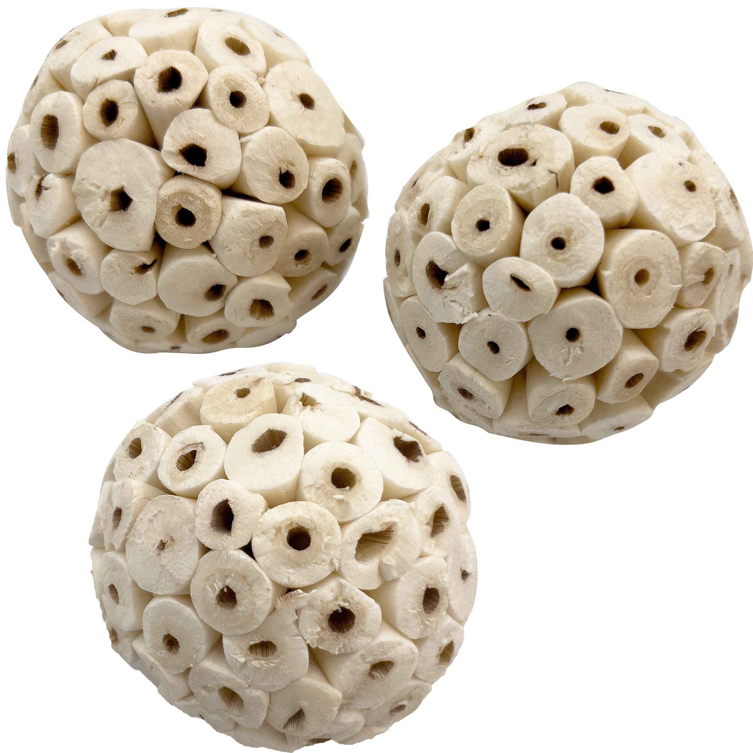 3pcs Handmade Natural Sola Wood Bird Foot Toys view 2