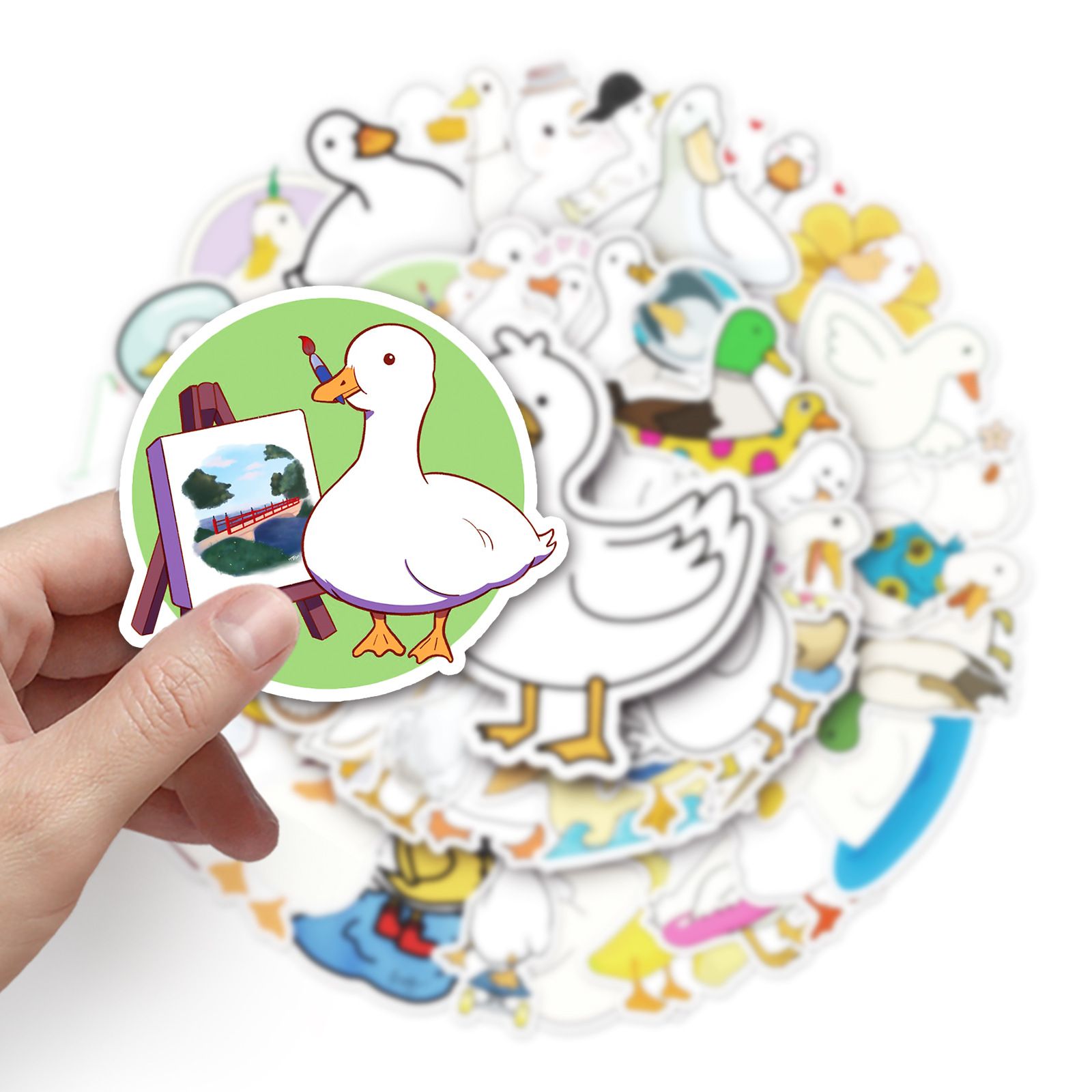 Duck Stickers |50Pcs Duck Waterproof Vinyl Decals for Water Bottles Bicycle view 4