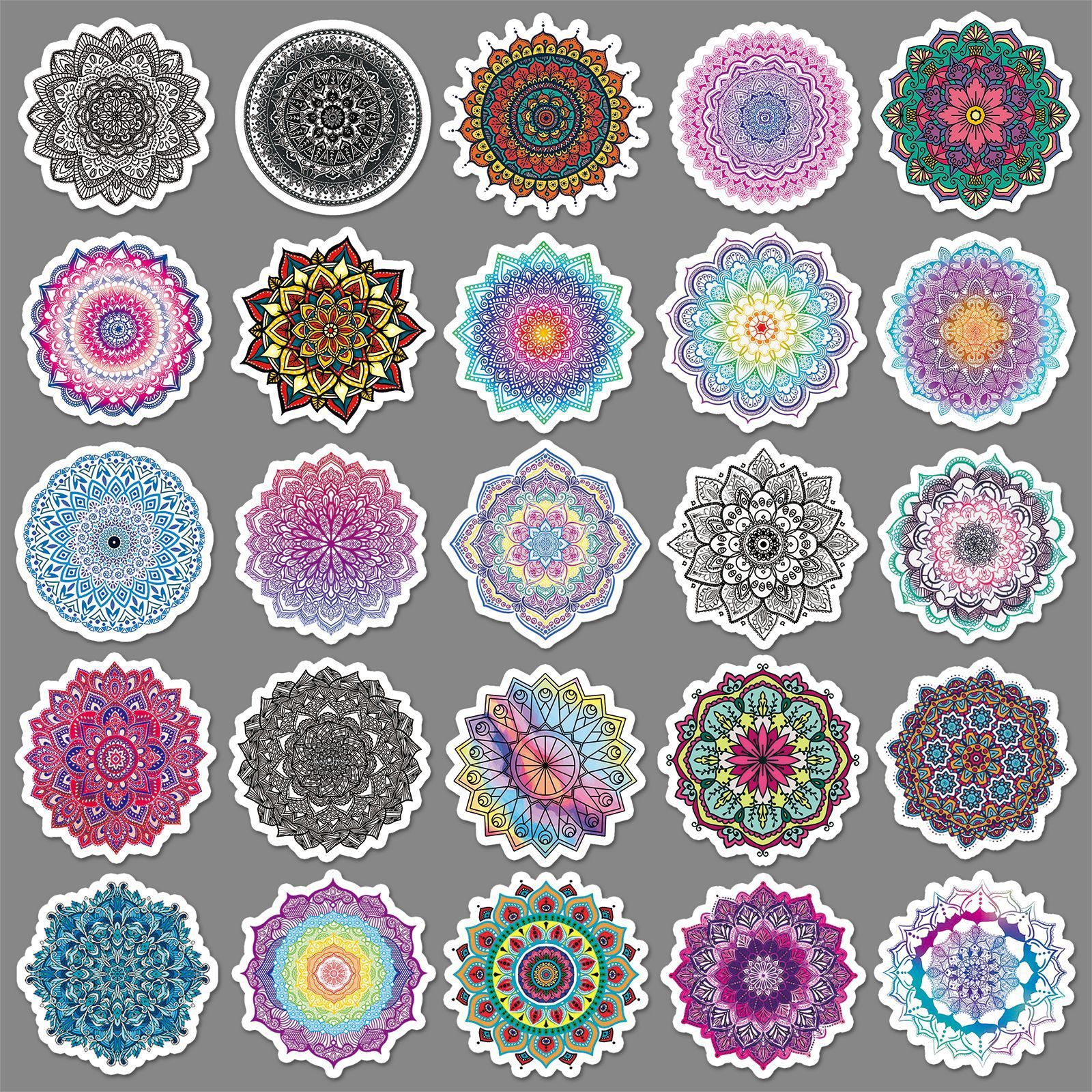 Datura Mandala Stickers 50 Pcs view 2