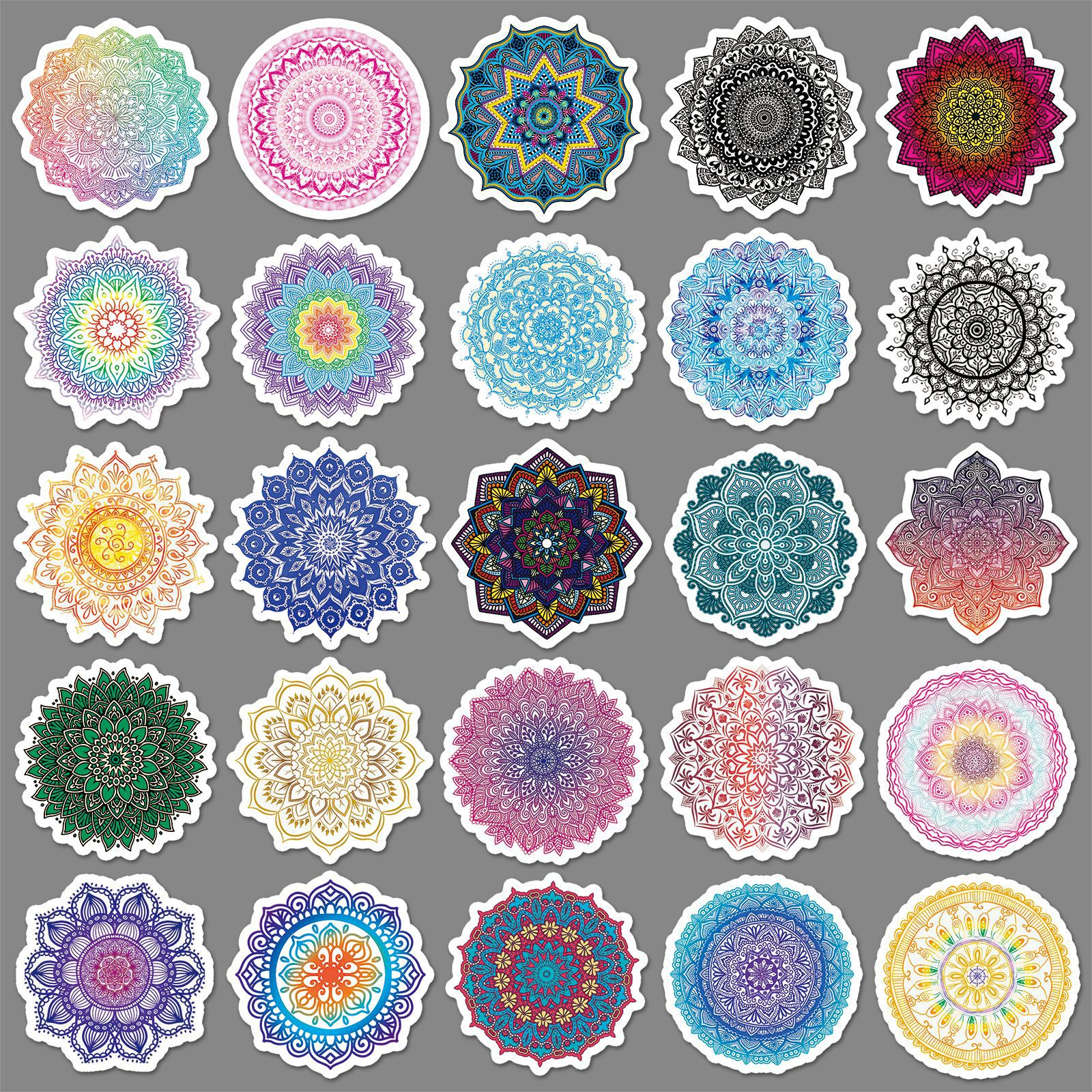 Datura Mandala Stickers 50 Pcs view 3