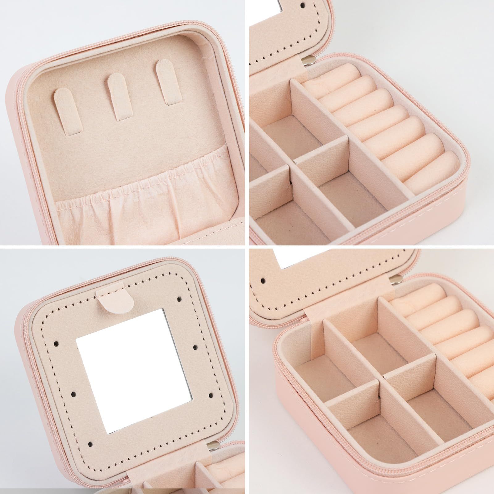 Travel Jewelry Box with Mirror for Women Girls view 2