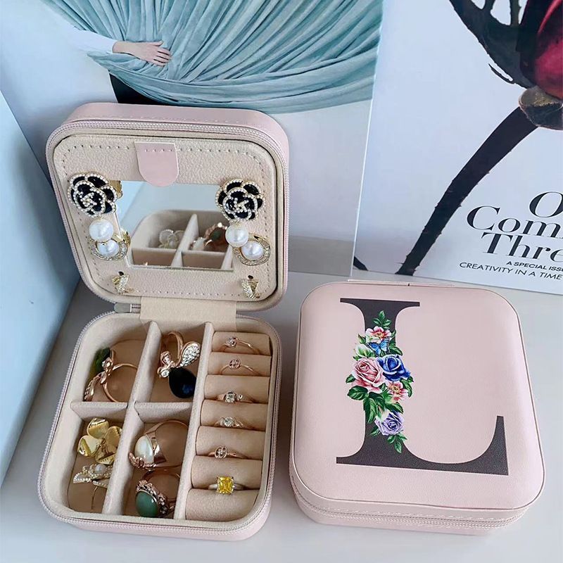 Travel Jewelry Case, Travel Jewelry Organizer, Pink Travel Jewelry Box, Travel