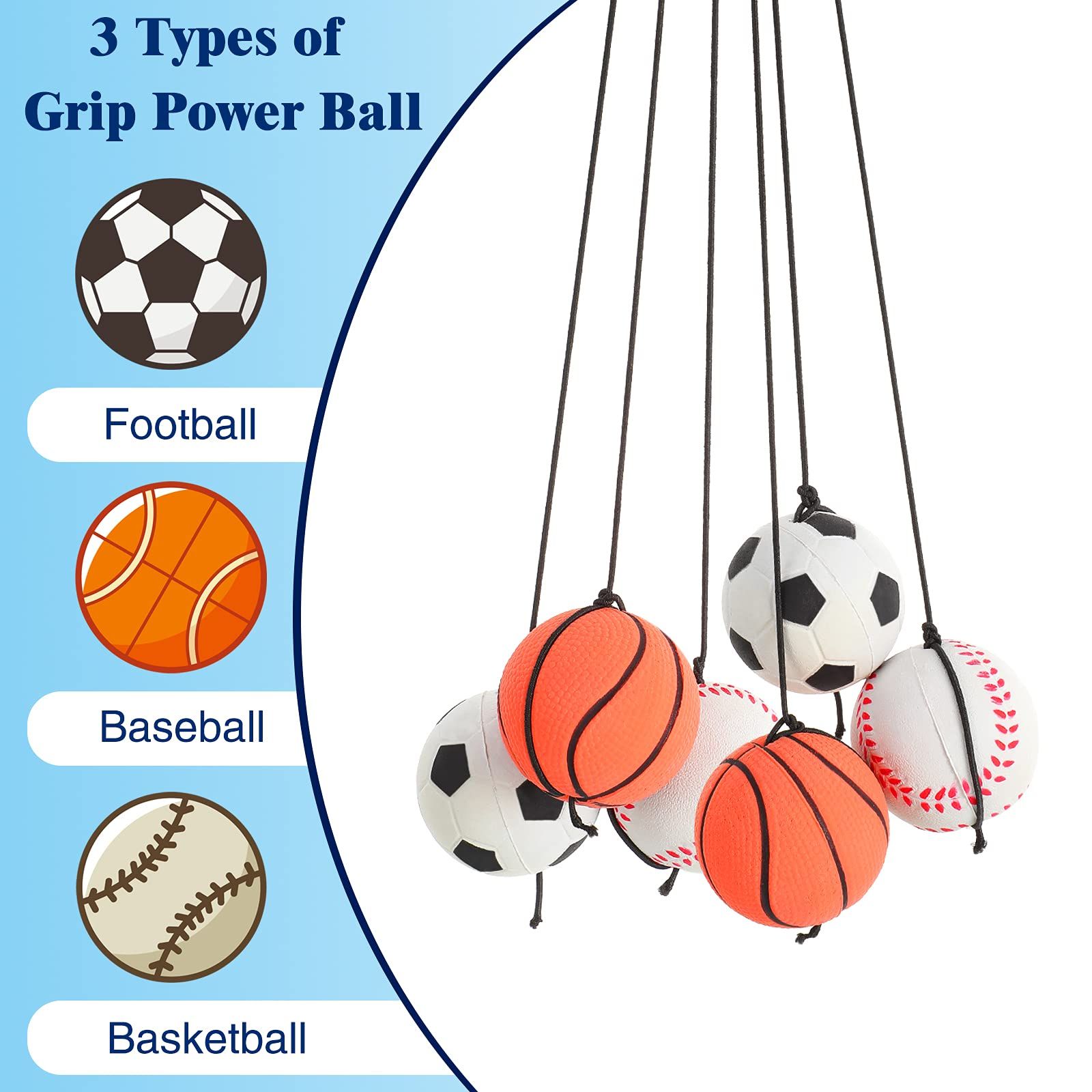 6 Pieces Wrist Return Ball Sports Wrist Ball Includes Basketball view 2