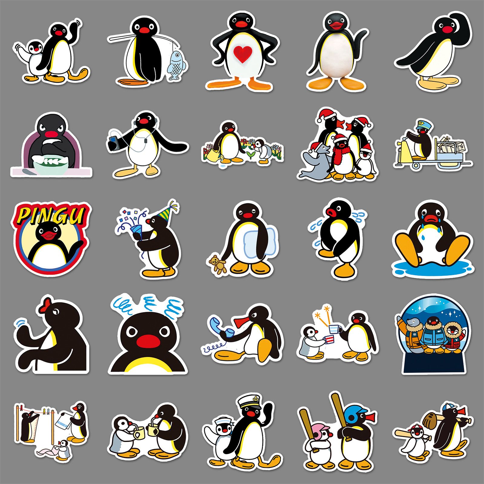 Stickers 50 Pcs Waterproof Cartoon Penguin Stickers for Water Bottle view 3