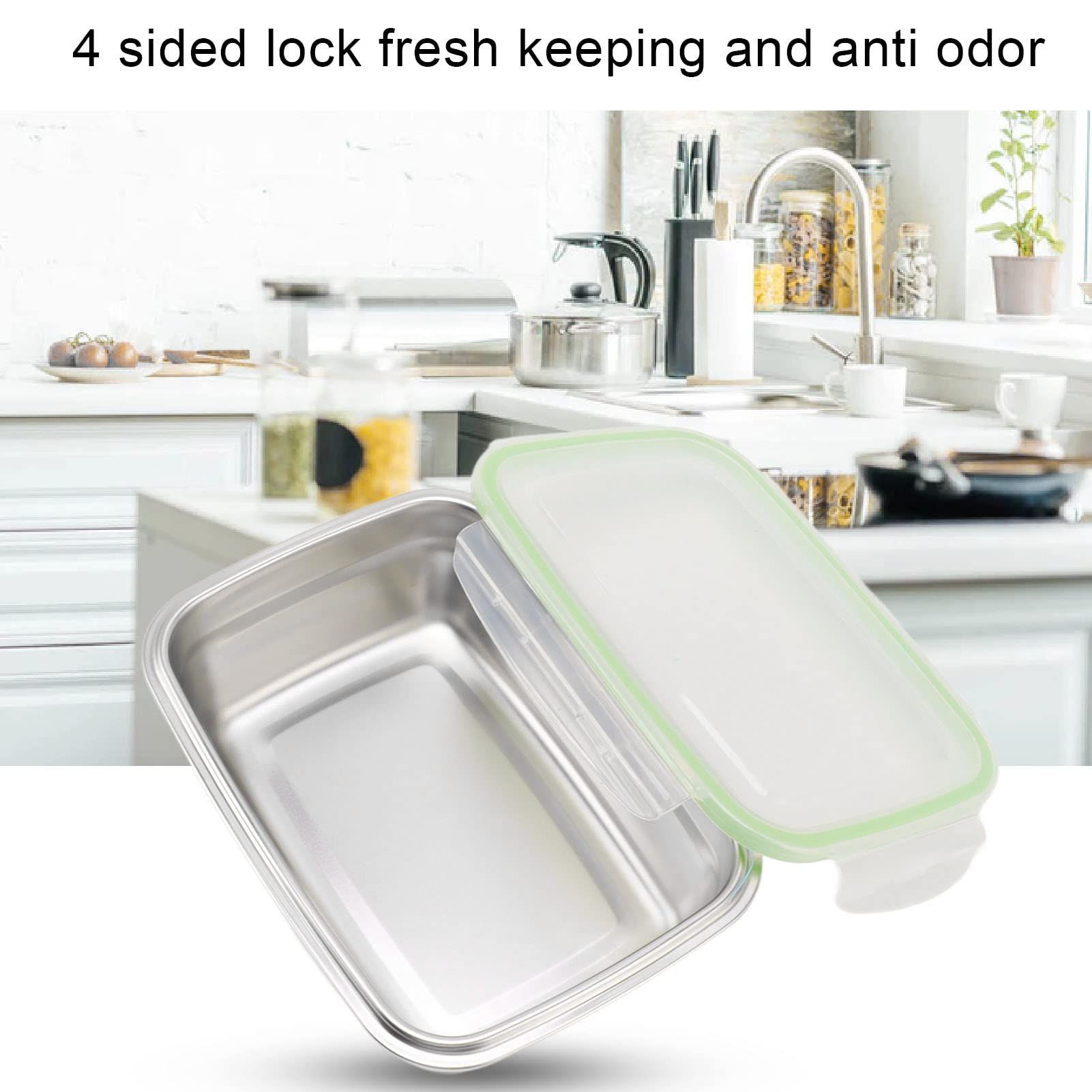 Bento Box,304 Stainless Steel Lunch Box Leakproof Food Storage Containers view 5