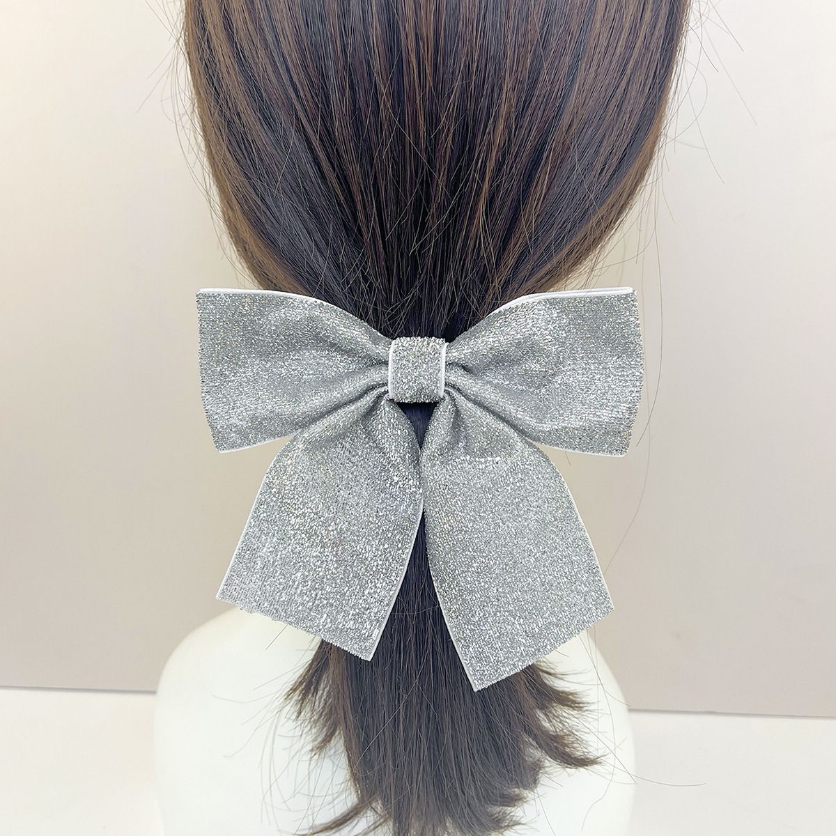 Large Glitter Cheer Hair Bows Clip for Girls and woman - Sparkling Girls view 3