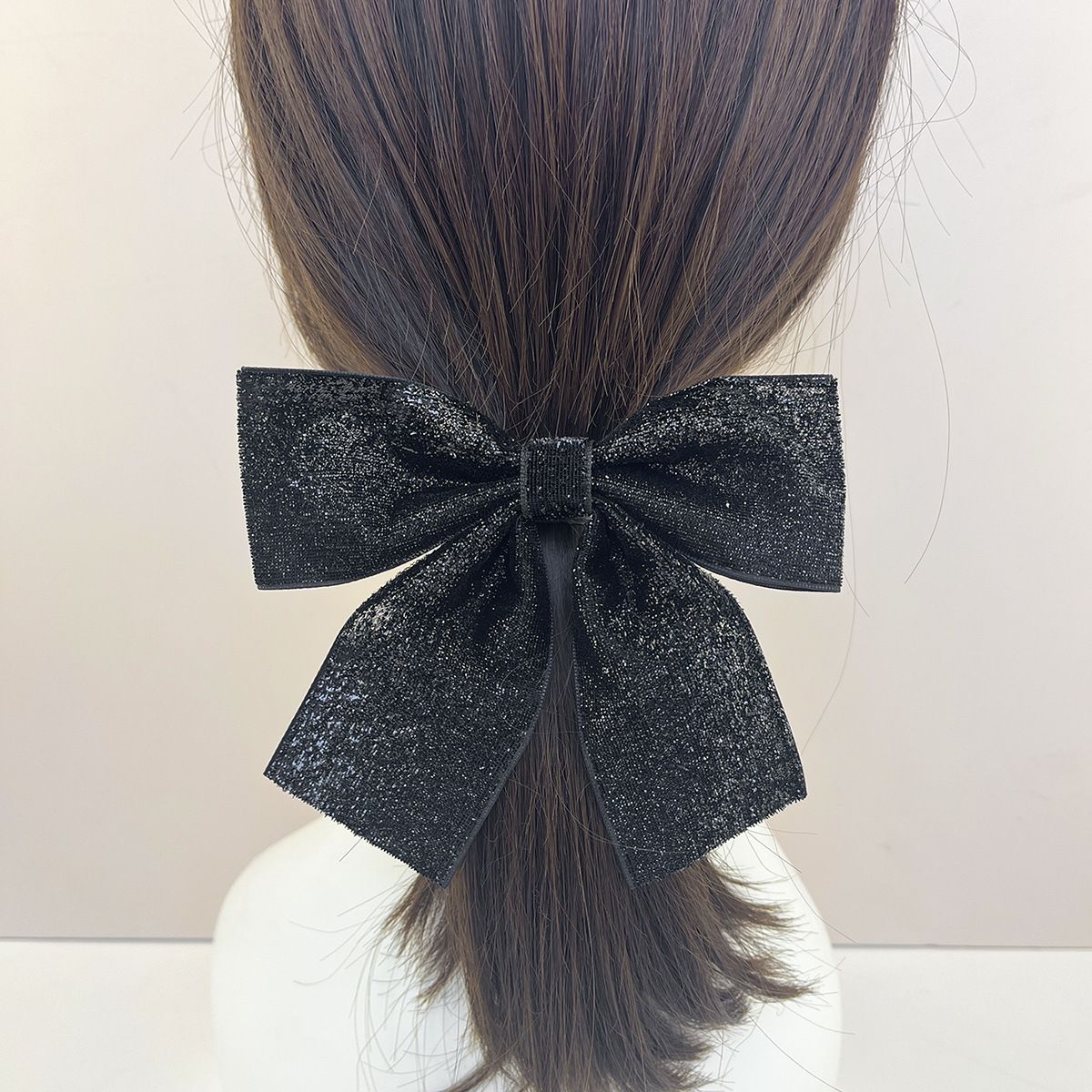 Large Glitter Cheer Hair Bows Clip for Girls and woman - Sparkling Girls view 5