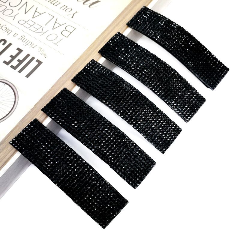 10 Pcs Snap Hair Clips Shining Crystal Rectangular Hairpins Korean Barrettes view 2