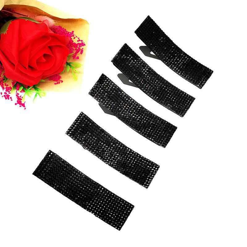 10 Pcs Snap Hair Clips Shining Crystal Rectangular Hairpins Korean Barrettes view 4