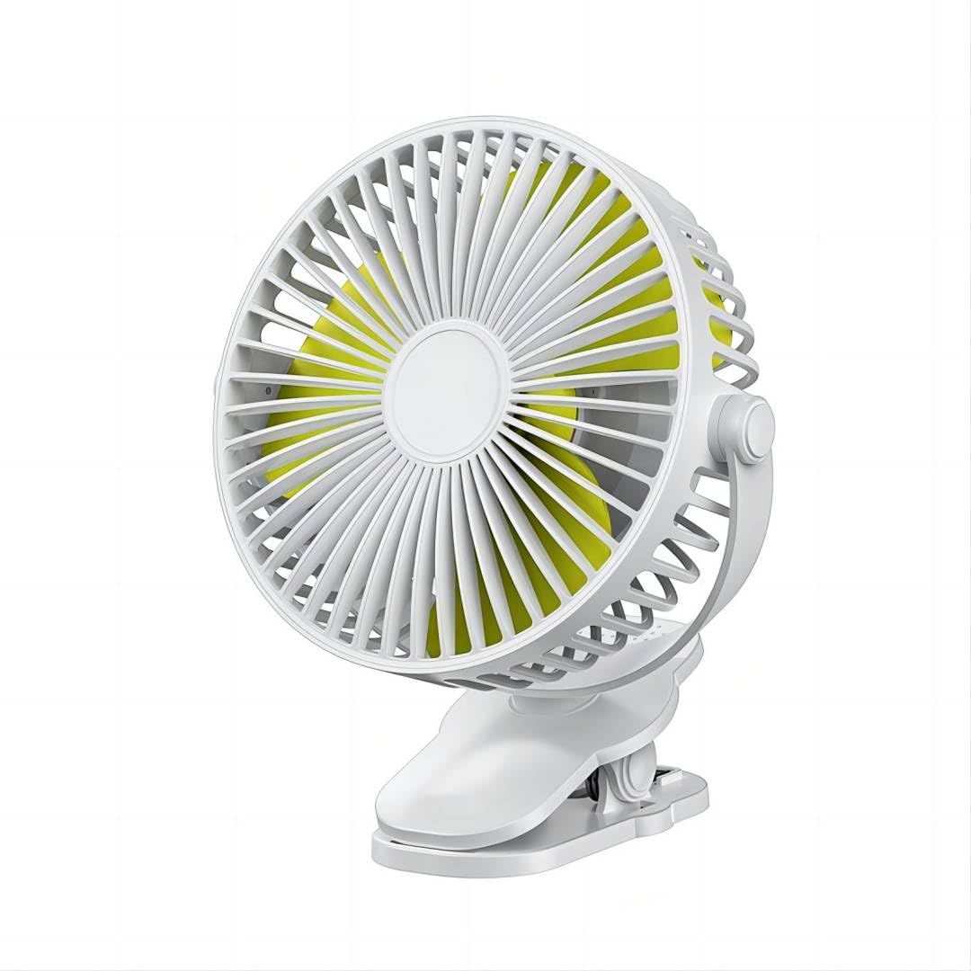 Portable Clip on Fan, 360° Rotate Battery Operated Stroller Fan, 3 Speed Quiet view 4