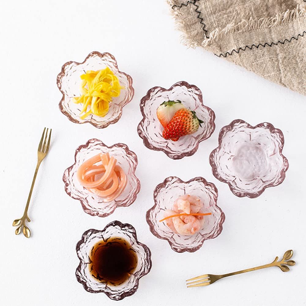 Pink Cherry Blossom Soy Sauce Dish Mini Dessert Bowls Kitchen Set Sushi Dishes view 3