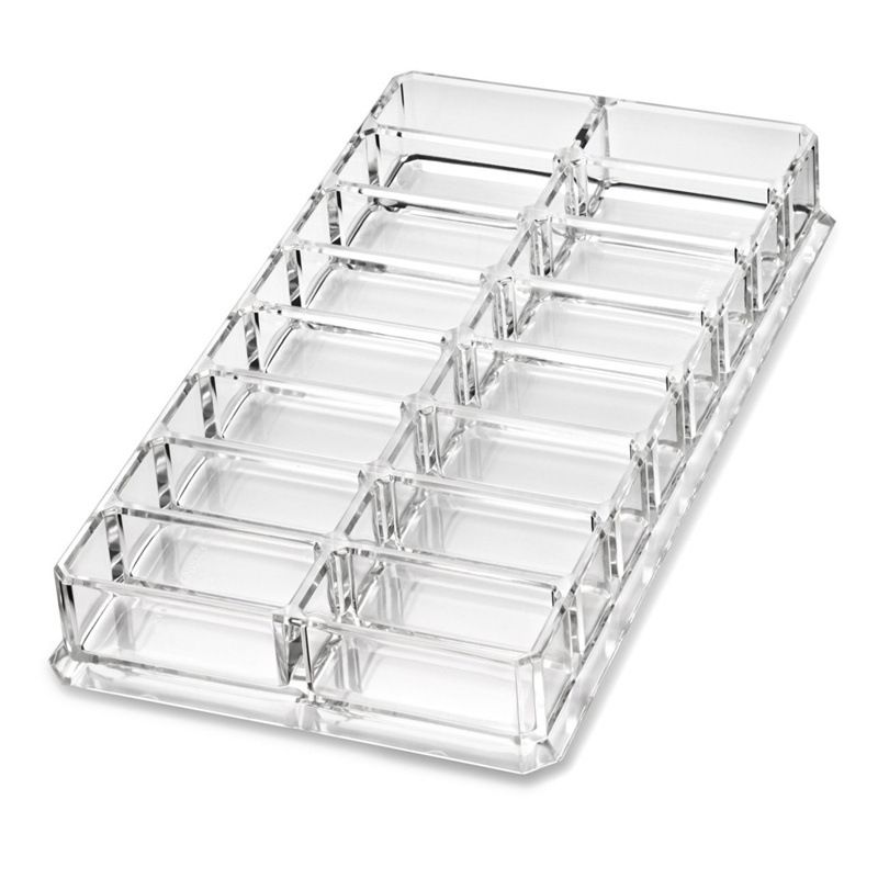 Acrylic Eyeshadow Makeup Organizer 16 Space Cosmetic Storage Container Clean