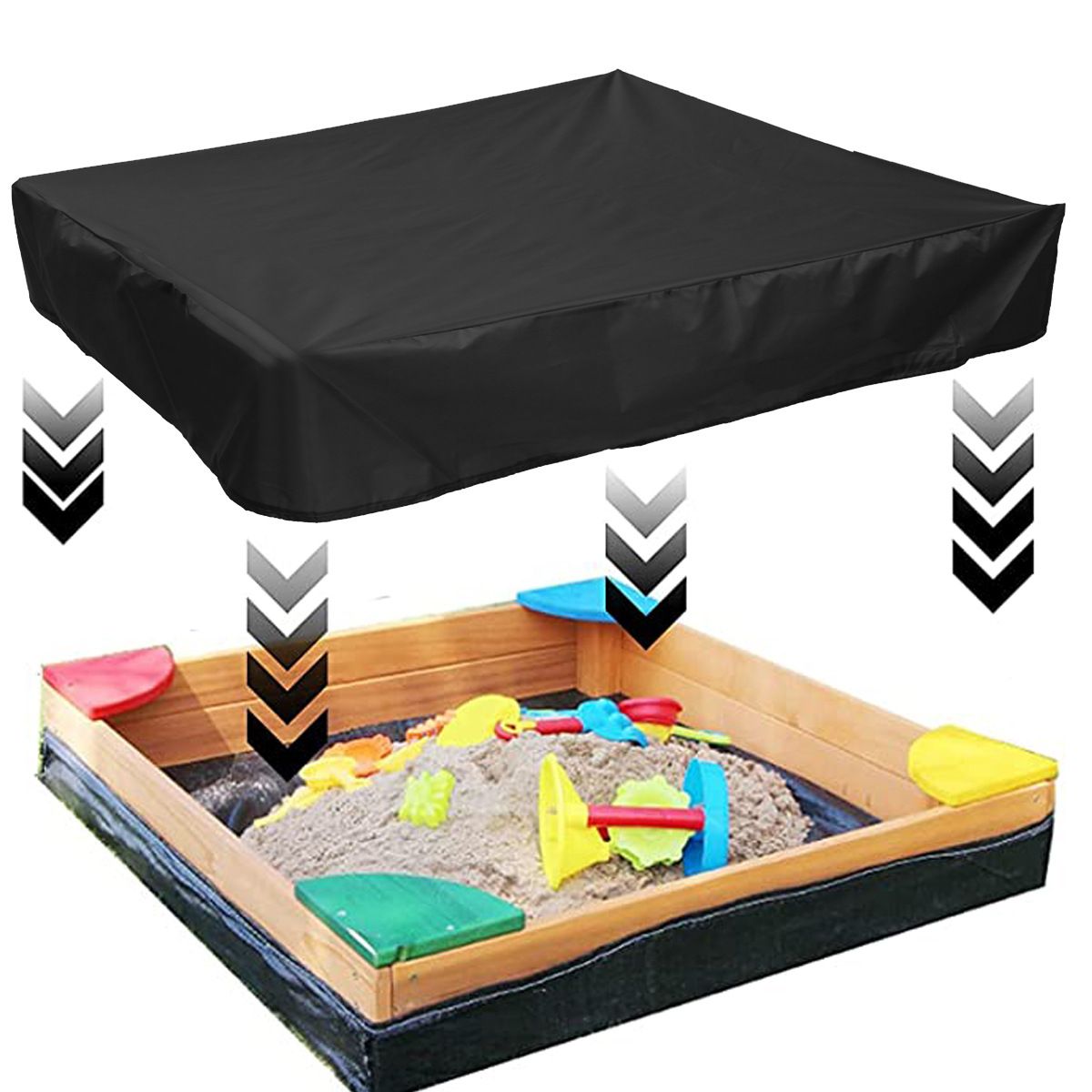 200X200cm 420D Heavy Duty Sandbox with Cover view 3