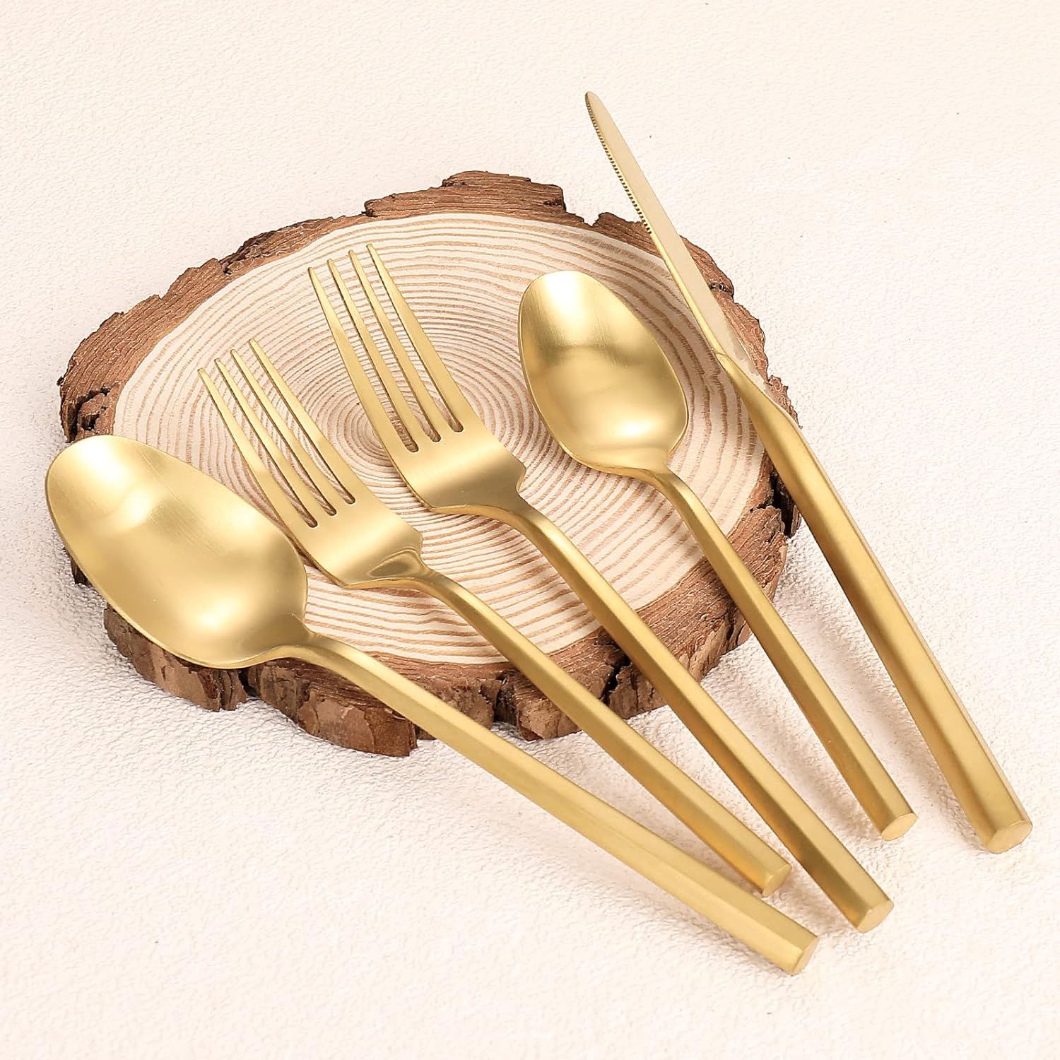 30 Piece Gold ware Set Stainless Steel Gold Flatware serving set - Cutlery Set view 4