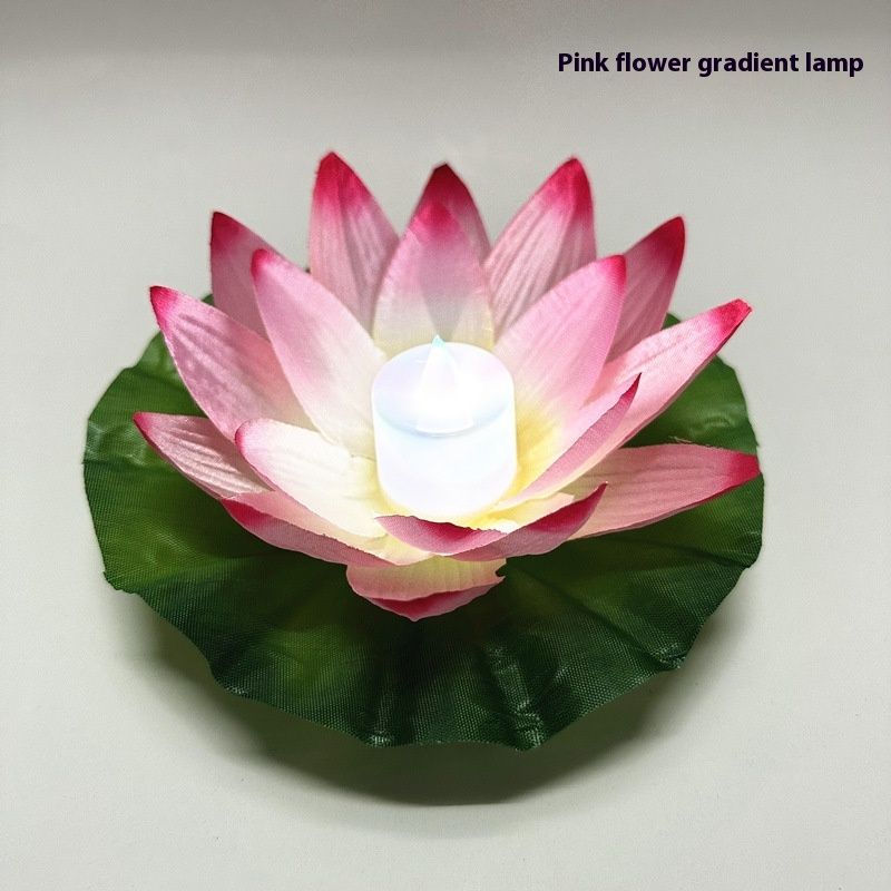 5PCS Solar Power Energy Floating Lotus Flower LED Accent Light for Pool