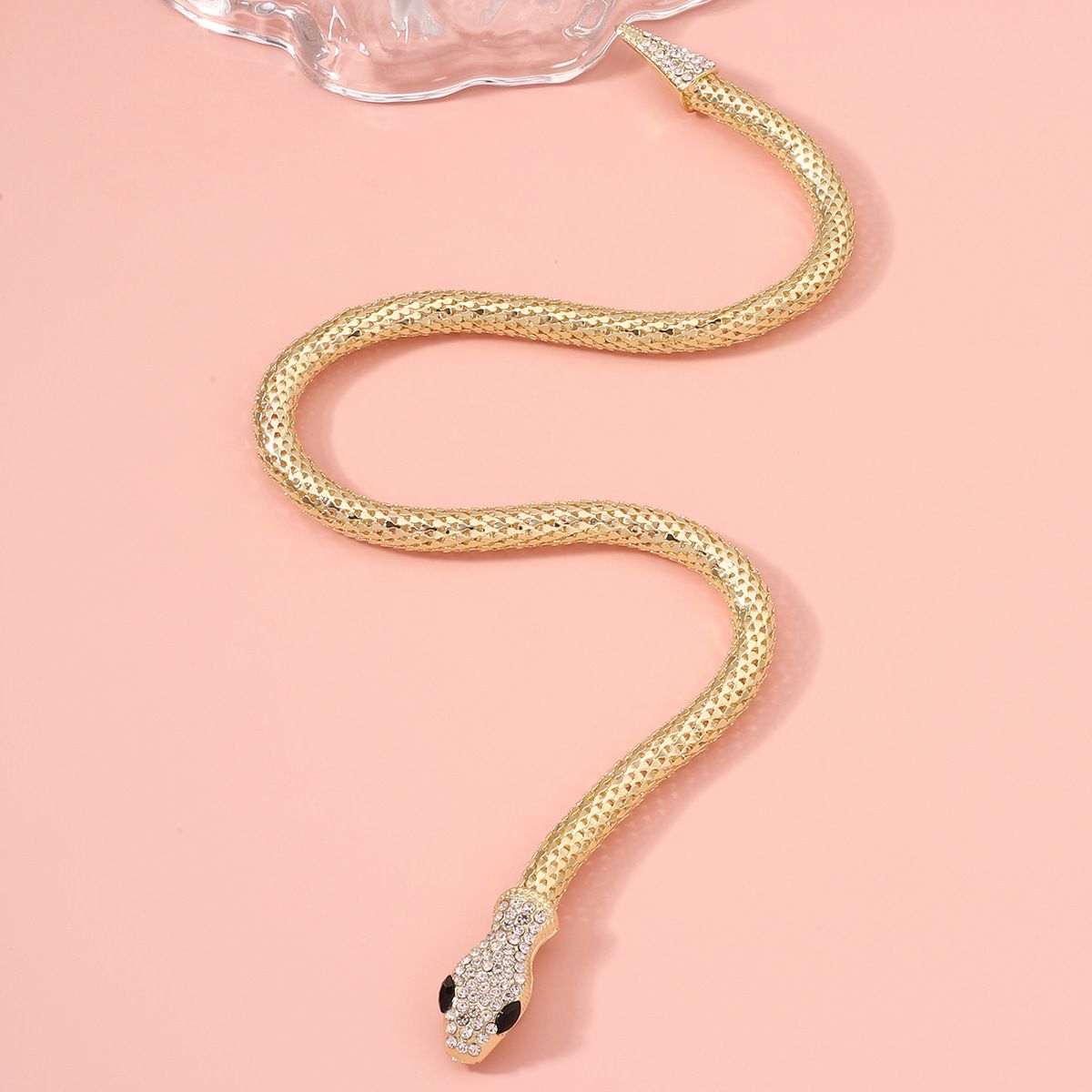 Fashion Femme Jewelry Full Rhinestone Accessories gold Crystal Snake long view 4