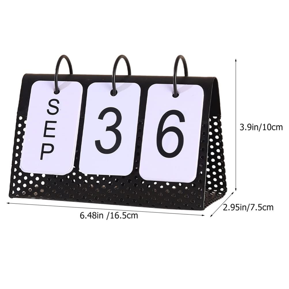 Home Decor Vintage Decor Metal Desk Calendar Iron Desktop Perpetual Calendar view 2