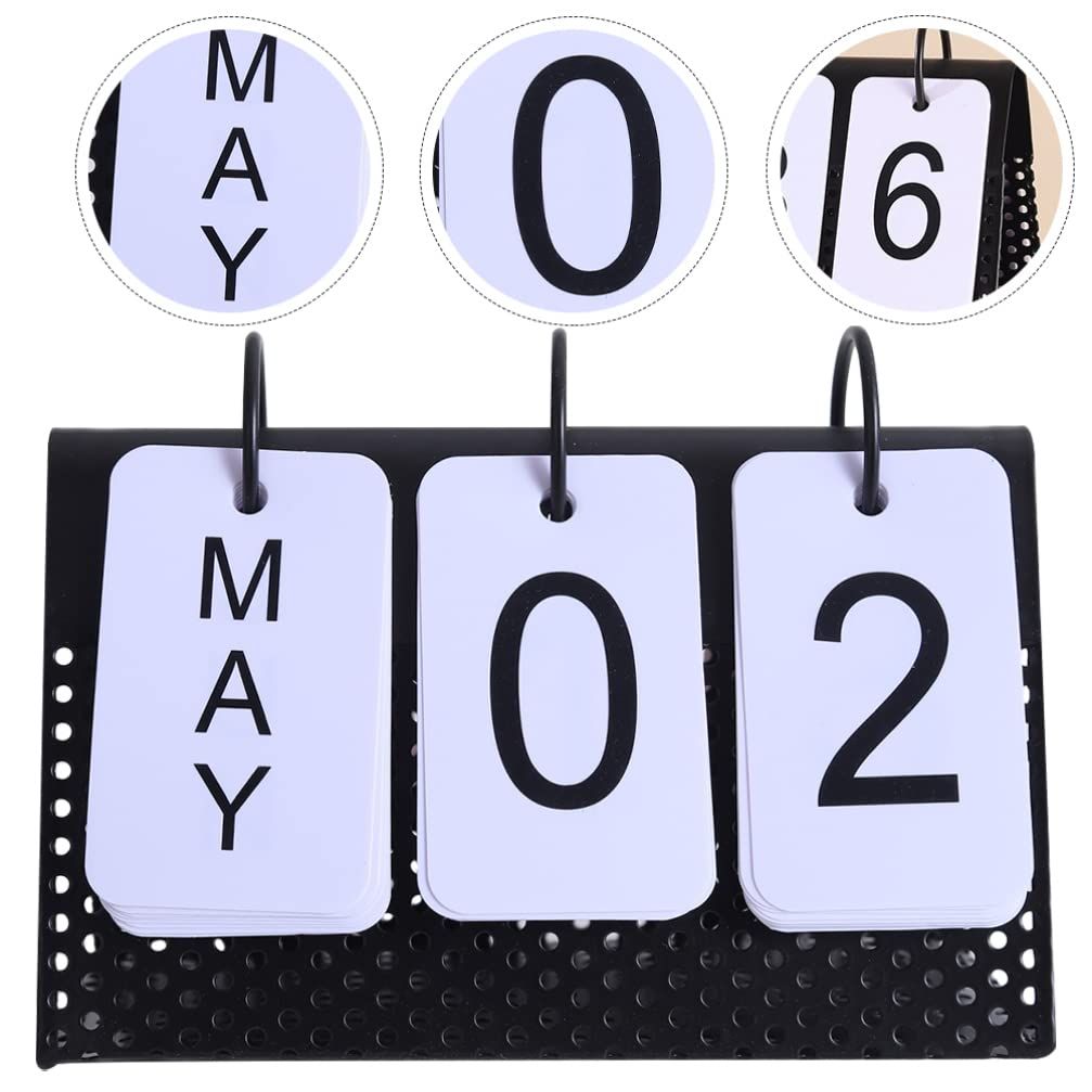 Home Decor Vintage Decor Metal Desk Calendar Iron Desktop Perpetual Calendar view 3
