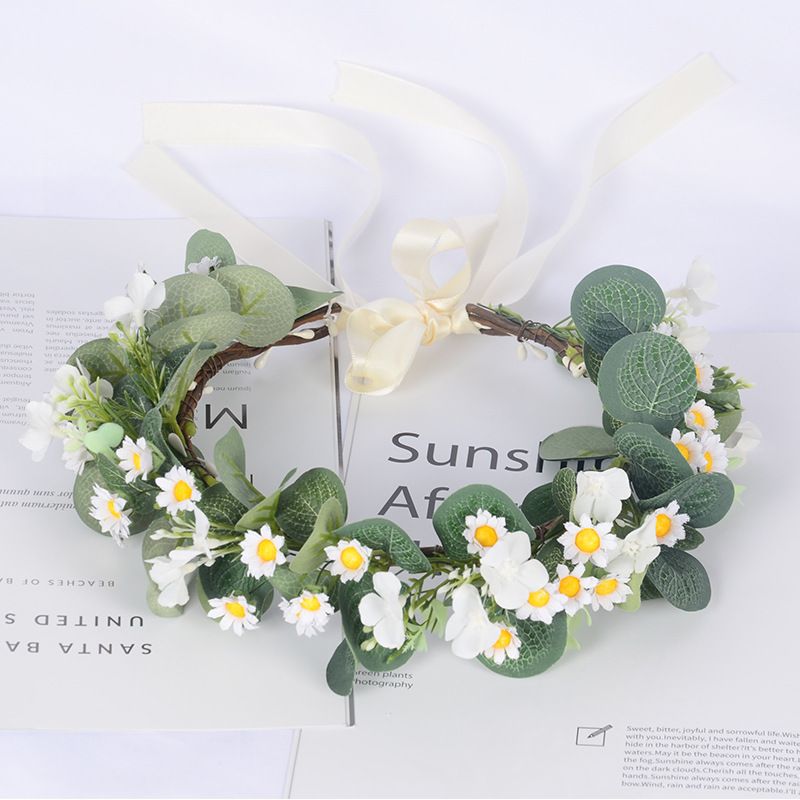 Leaf headgear Bridal Green Leaf Crown Bohemian Headpiece Floral Headband Photo view 3