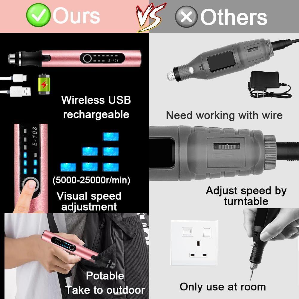 Mini Electric Engraver Etching Machines Cordless Rotary Tools Engraved Jewelry view 5