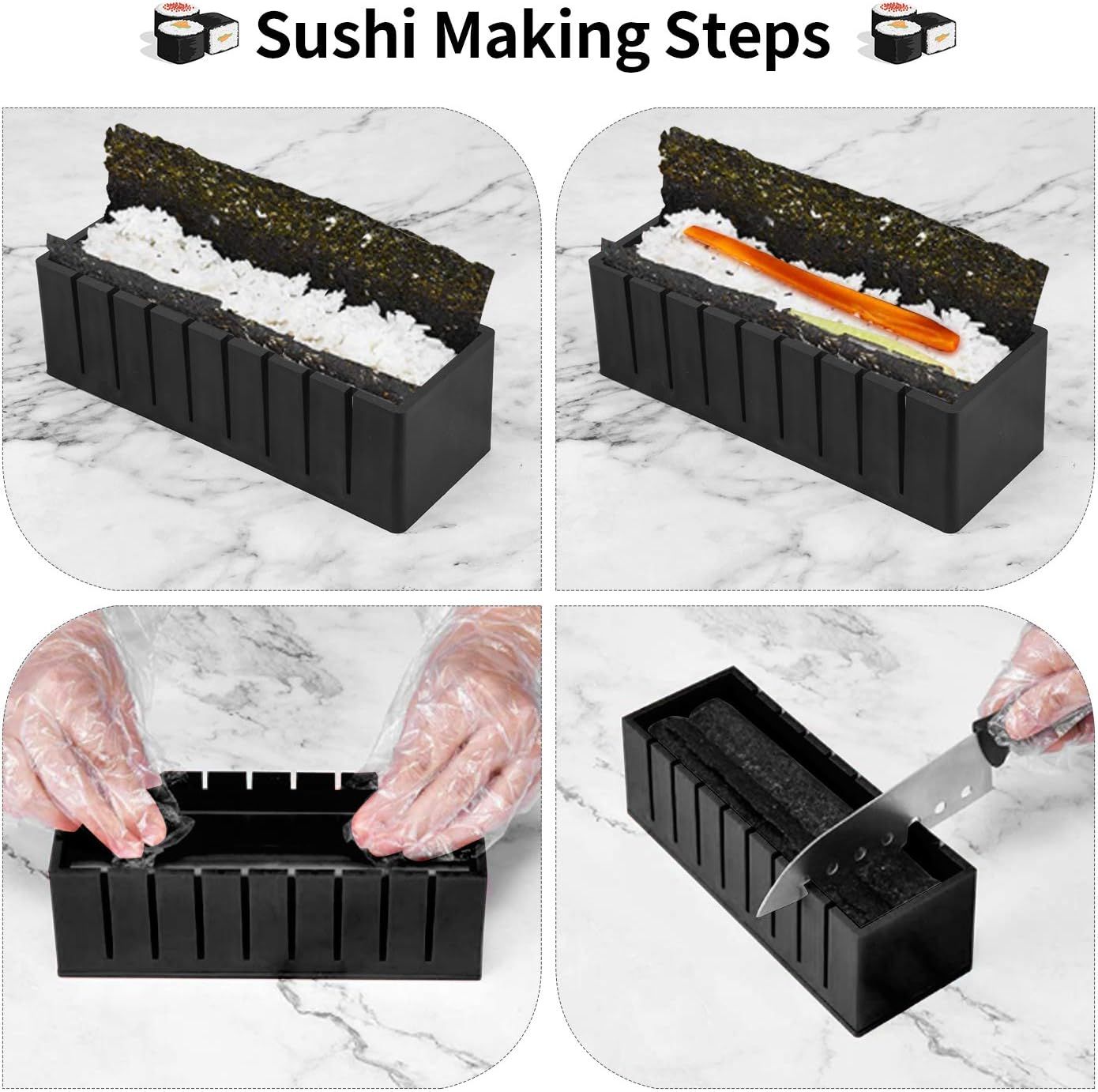 Sushi Maker Home Sushi Mold Press Plastic Sushi Maker Tool Easy Sushi Making view 5