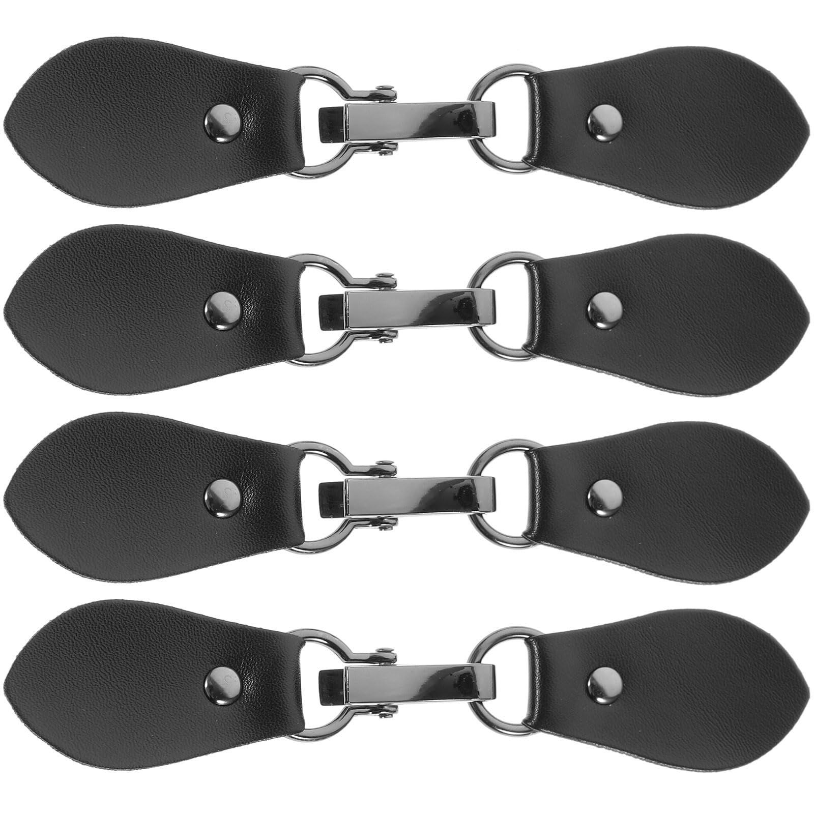 4pcs Leather Tab Closure Clip Holder Buckle Clasp Pin for Poncho Cape Cardigan