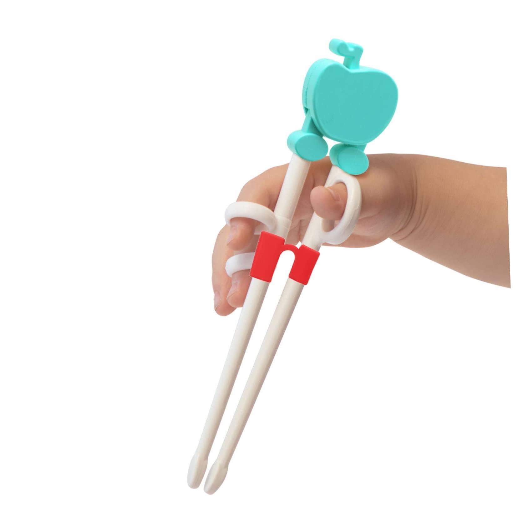 5pcs Plastic Chopstick Holder Toddler Reusable Plastic Training Chopstick Left view 3