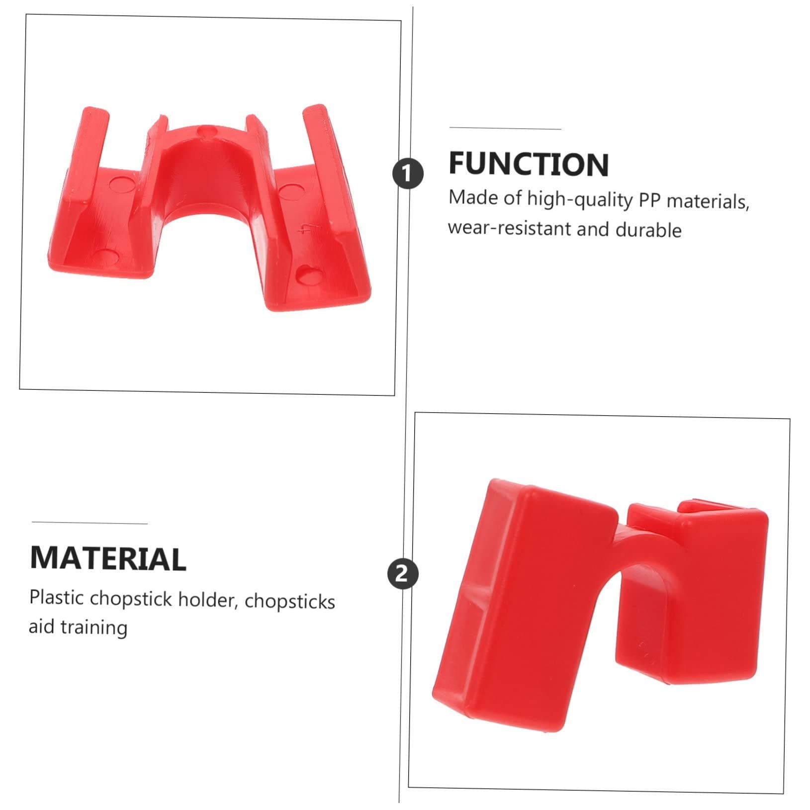 5pcs Plastic Chopstick Holder Toddler Reusable Plastic Training Chopstick Left view 5