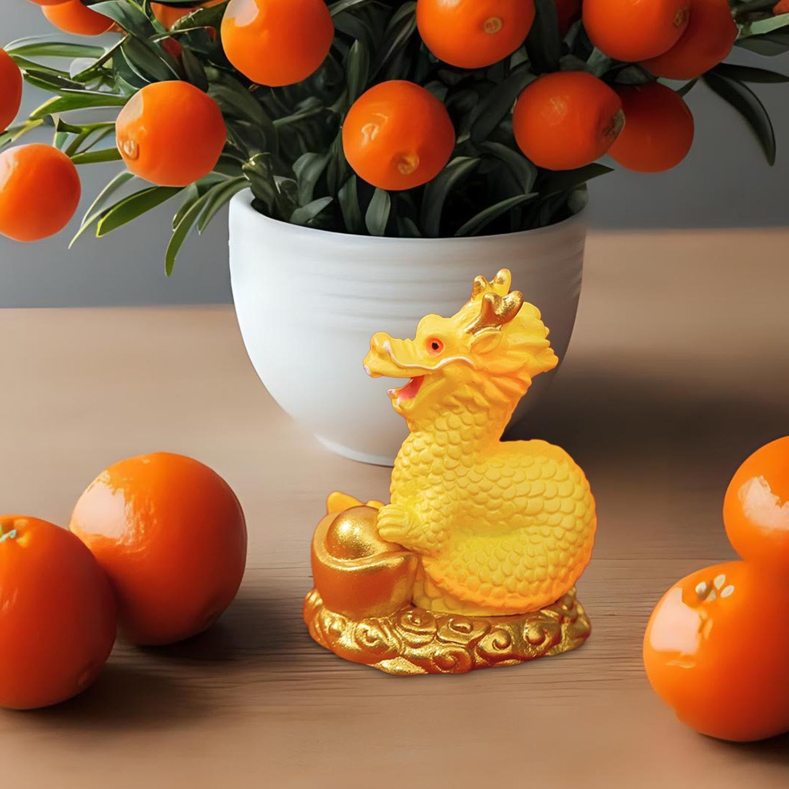 Chinese Golden Dragon Statue Animals Sculpture Attract Wealth And Protect Your view 5