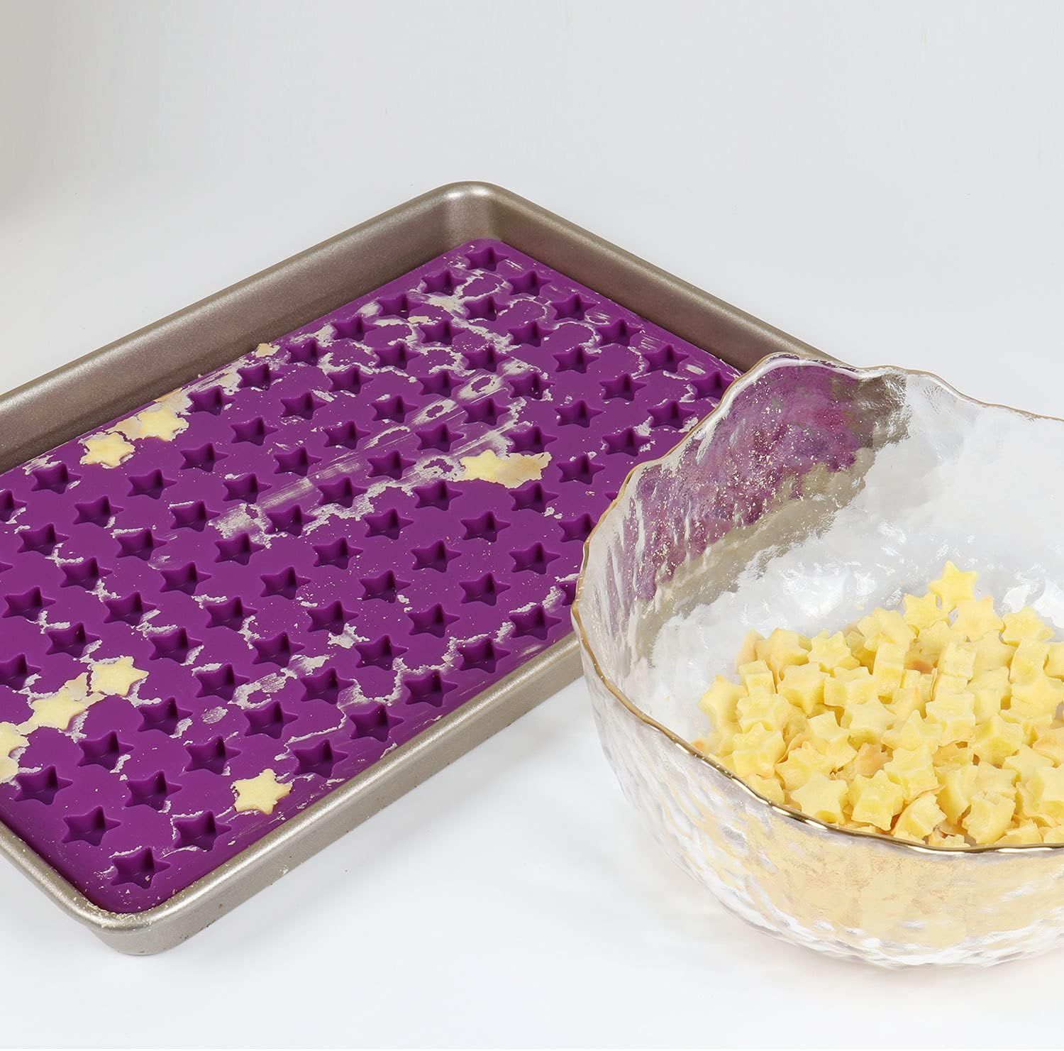 DIY Dog Treat Pan Silicone Mold 112-Cavity Mini Star Mold for Baking Ice Cube view 5