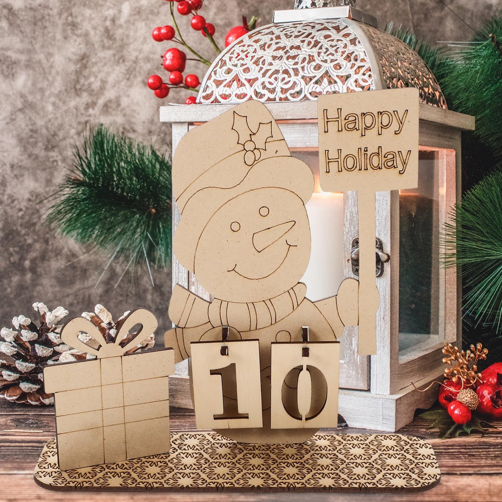 Crafts Calendar Christmas Decoration Festive Holiday Decoration Xmas view 2