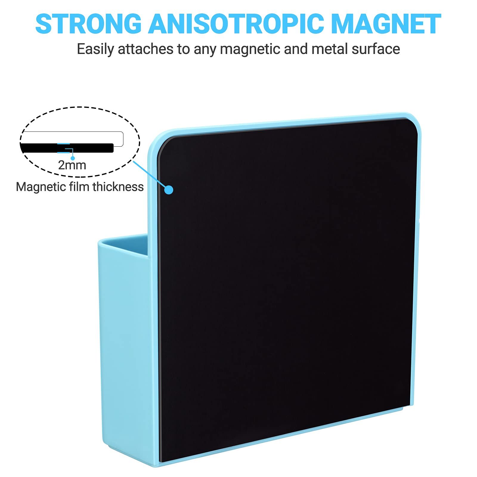 Pen Organizer Magnetic Fridge Storage Box Cans Marker Pencil Pen Holder Desk view 2