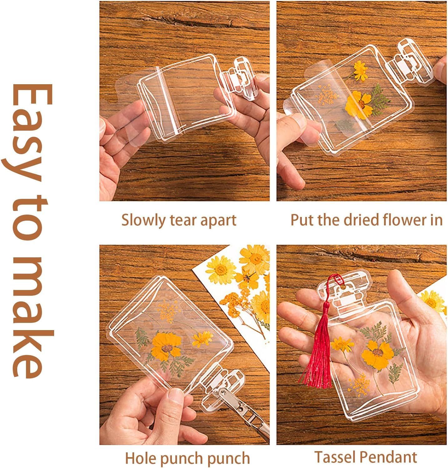 Dried Flower Bookmark, Transparent Dried Flower Bookmarks Clear Jars, Handmade view 4