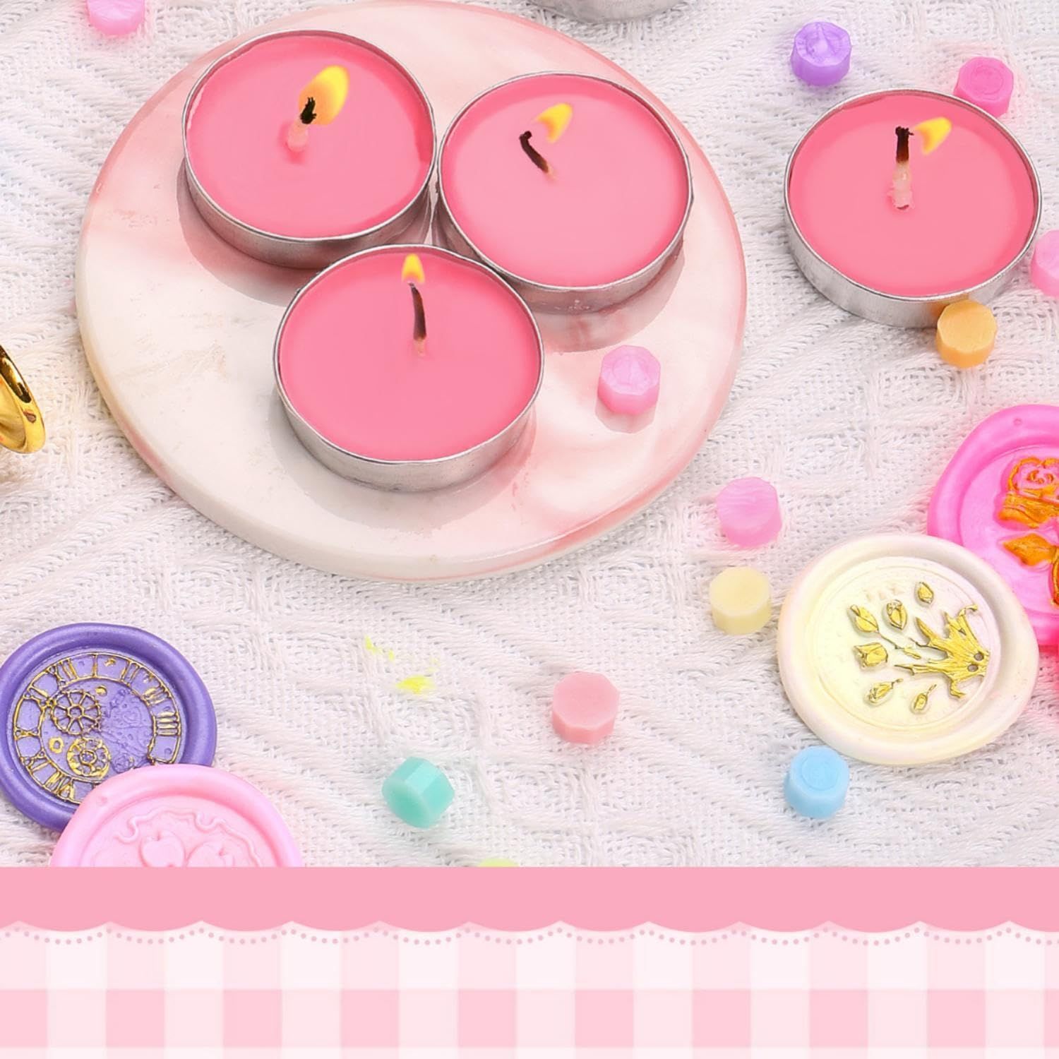 Tea Candles Wedding 10 Pack Party and Home Decoration Tealight Small Wishing view 2