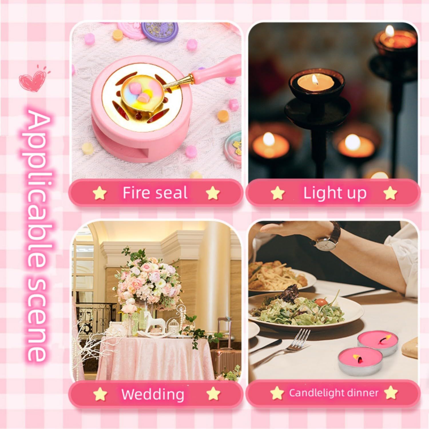 Tea Candles Wedding 10 Pack Party and Home Decoration Tealight Small Wishing view 3