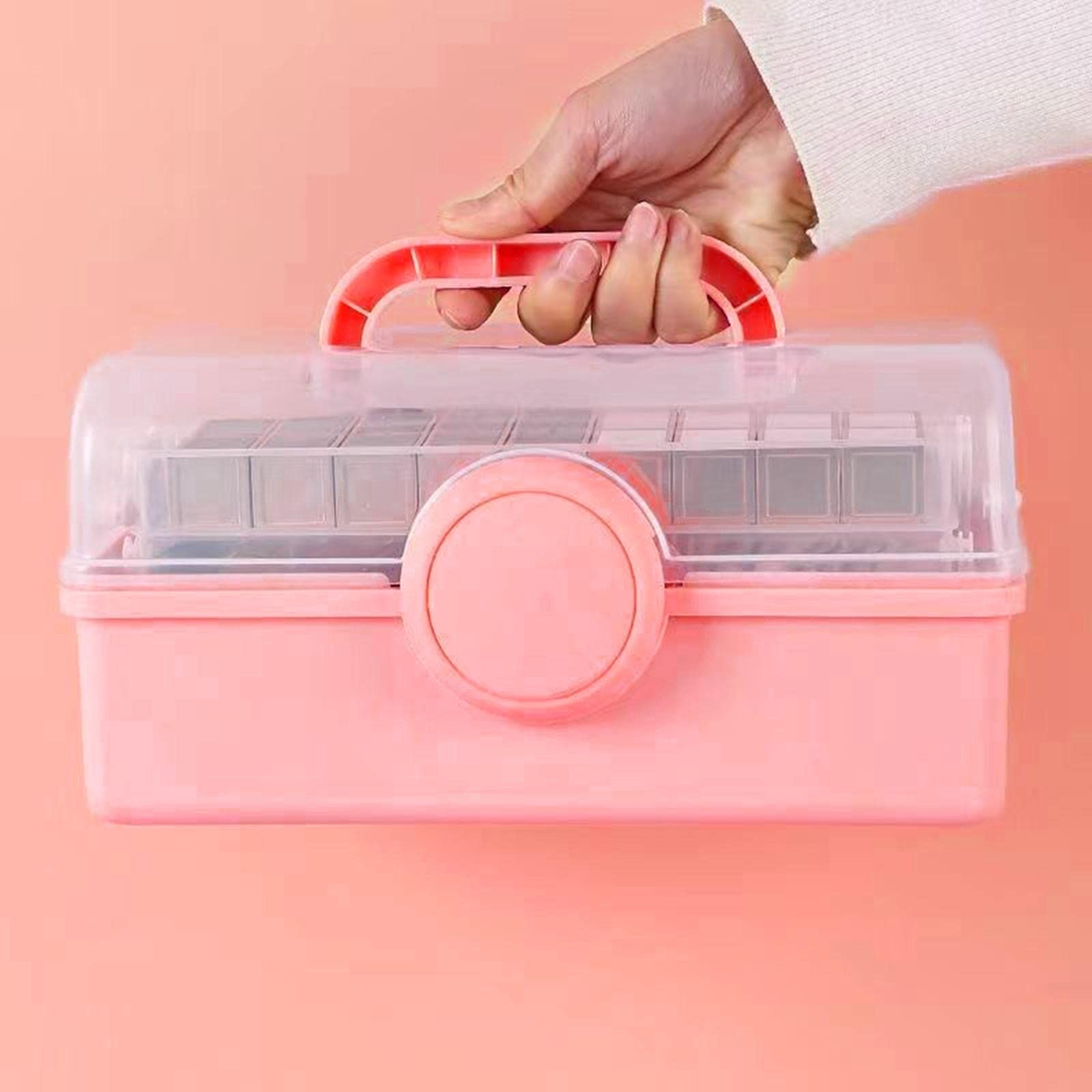 Multipurpose Organizer Folding Tool Box Three Layer Storage box arts Crafts view 3