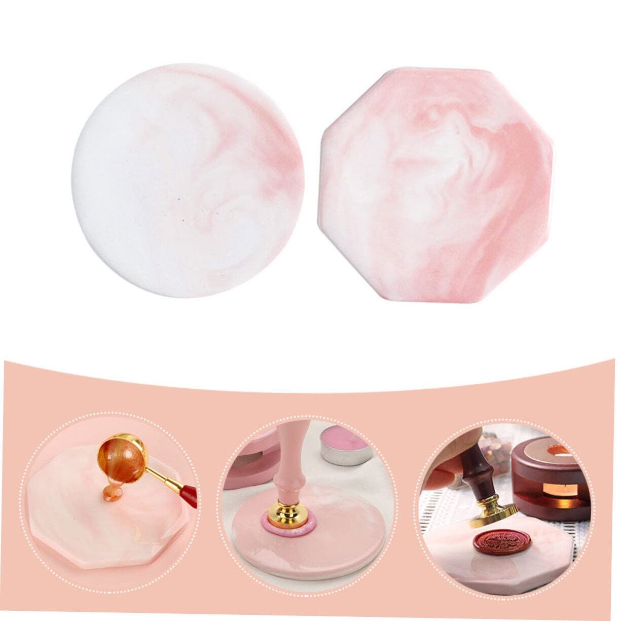 Household Tools 2pcs Wax Seal Backing Plate Multipurpose Tool Wax Stamp Pad view 2