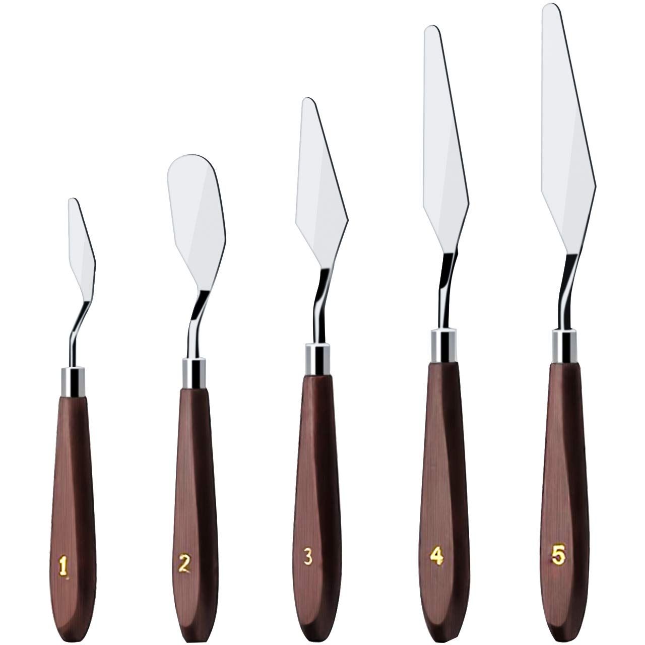5PCS Painting Knife Set, Palette Knife Painting Tools, Stainless Steel Artist view 2