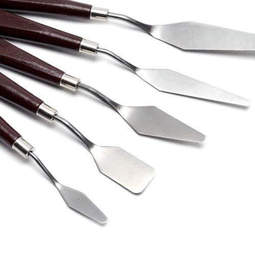 5PCS Painting Knife Set, Palette Knife Painting Tools, Stainless Steel Artist view 5