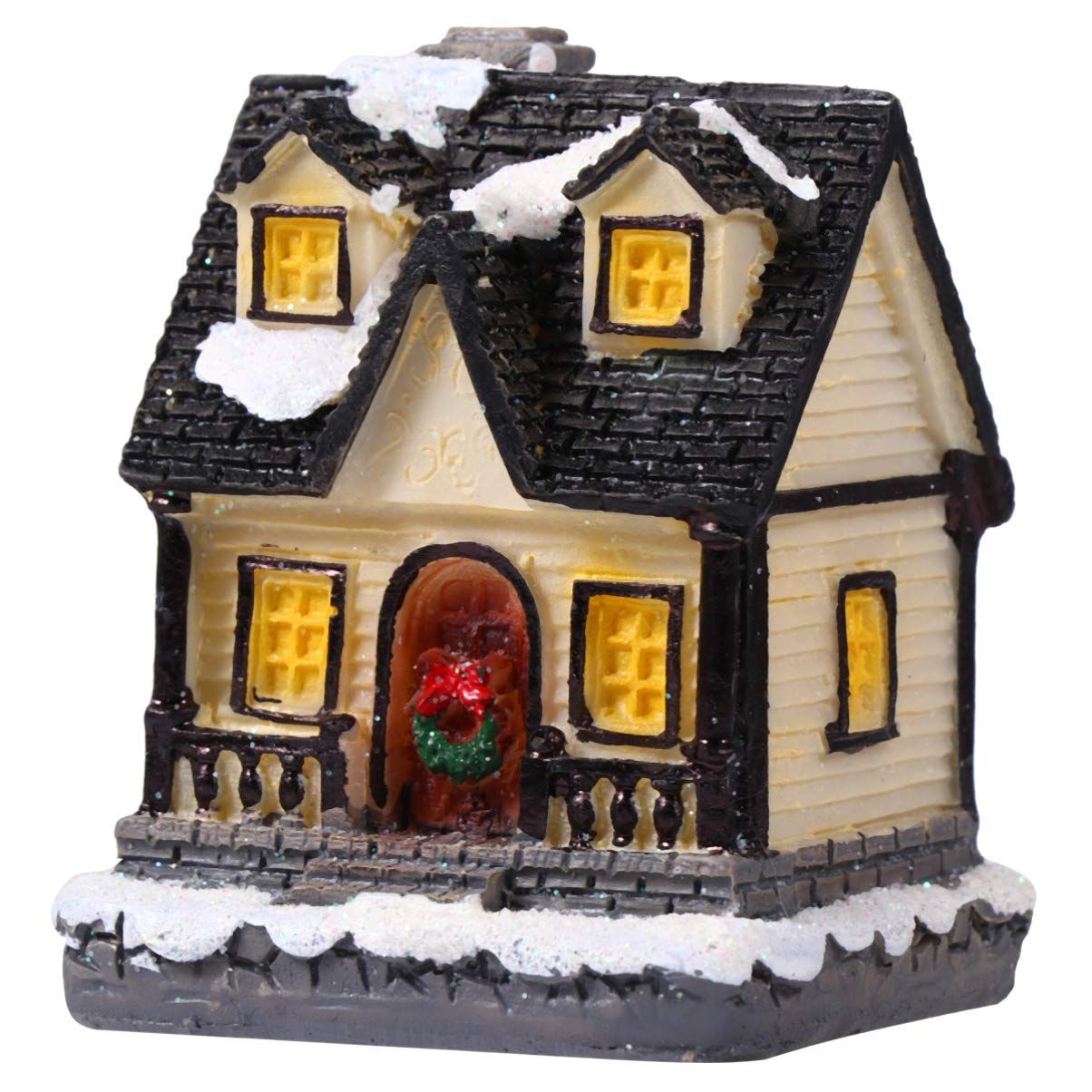 Christmas Village Houses with LED Light Resin Village Houses Lit Building — image 1