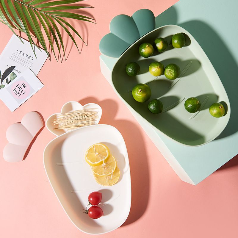 2 pcs Fruit Bowls， Snack Tray Living Room Melon Seeds Cute Candy Tray view 5
